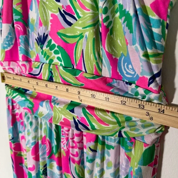 Lilly Pulitzer Tallula Dress Multi Raise The Bar High Neck Maxi Dress Medium - Picture 13 of 13
